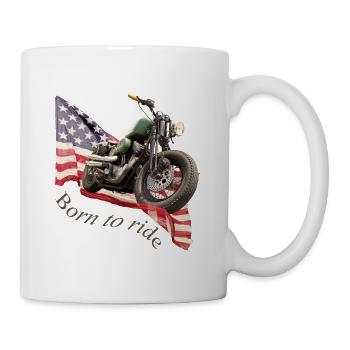 Born to ride - Mug blanc - blanc - Droite