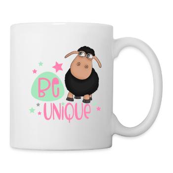 schwarzes Schaf: Sei einzigartig - unique Schaf - Tasse - Weiß - Rechts