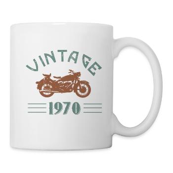Vintage Motorcycle 1970 - Mug - white - Right