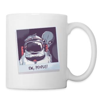 Aliens and astronaut - Mug - white - Right