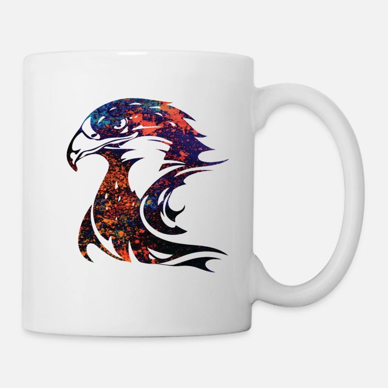 spotted eagle head - Mug - white