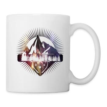 Emblem Alps Mountains Forest - Mug - white - Right