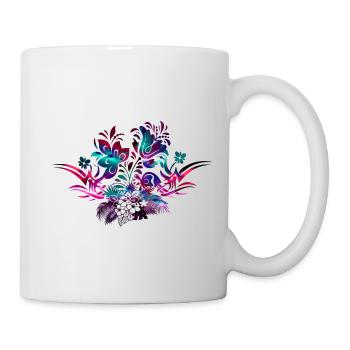 Hibiscus flowers Tribal - Mug - white - Right