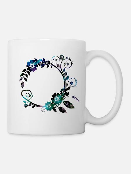 elegant chic spring flowers tendril - Mug - white