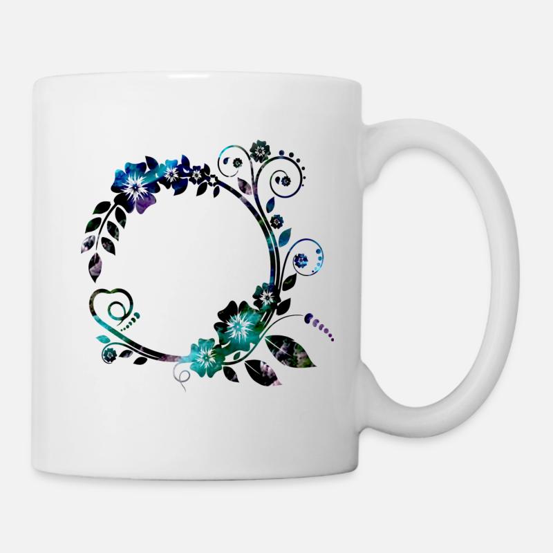 elegant chic spring flowers tendril - Mug - white