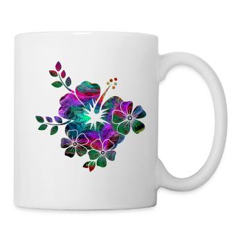 colorful hibiscus Hawaii - Mug - white - Right