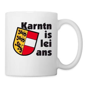 Karntn is lei ans Dialekt Geschenk Wappen Shirt - Tasse - Weiß - Rechts