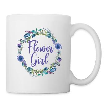 Flower Girl Chic Violet Floral - Mug blanc - blanc - Droite