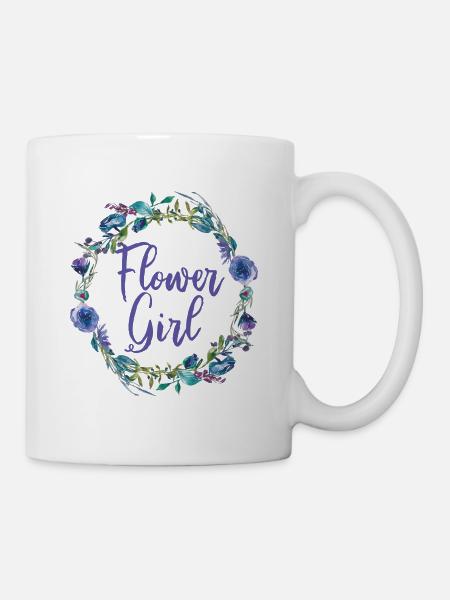 Flower Girl Chic Violet Floral - Mug blanc - blanc