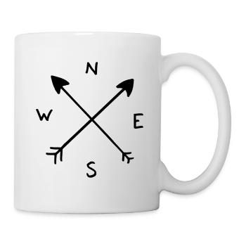 kompass nadel - Tasse - Weiß - Rechts