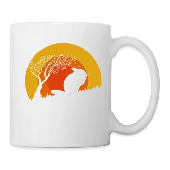 Vintage Chinchilla Sonne | Süßes Retro Geschenk - Tasse - Weiß - Rechts