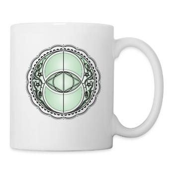 Vesica Piscis, Chalice Well, Avalon, magic, celtic - Mug - white - Right