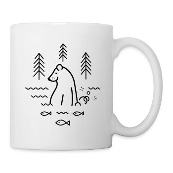 bear who is in the water - Mug - white - Right