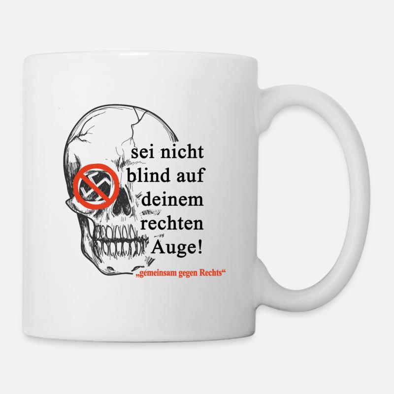"gemeinsam gegen rechts" - Tasse - Weiß