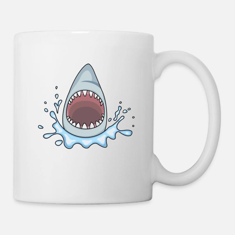 DENTS DE POISSON DE REQUIN - Mug blanc - blanc