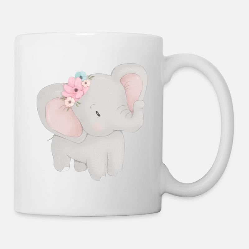 Baby Elefant - Tasse - Weiß