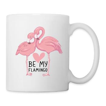Beziehungs Motiv Sei Mein Flamingo - Tasse - Weiß - Rechts