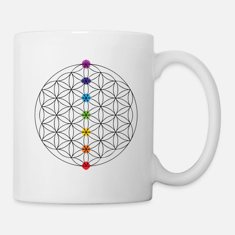 La fleur de vie - Mug blanc - blanc
