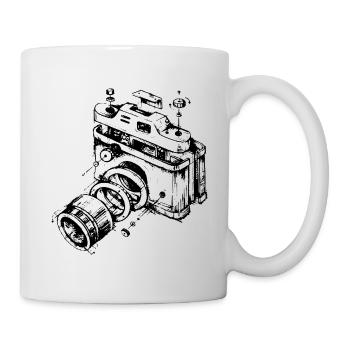 Appareil photo vintage - Mug blanc - blanc - Droite