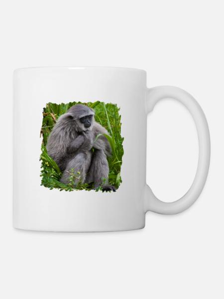 Affe Monkey Gibbon affe - Tasse - Weiß