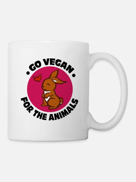 Vegan / Vegan / For the animals / Girlie - Mug - white
