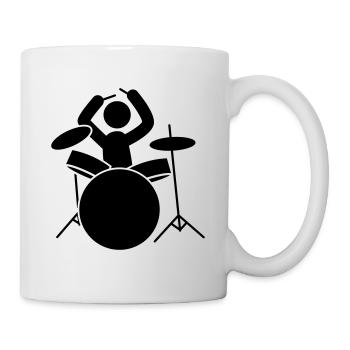 batteur icône batteur - Mug blanc - blanc - Droite