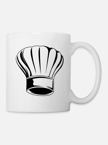 kochmütze cooking kochen symbol - Tasse - Weiß