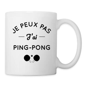 Je peux pas j'ai ping-pong - Mug blanc - blanc - Droite