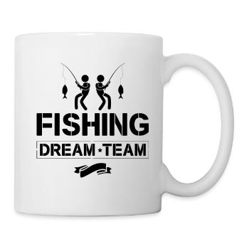 Équipe de rêve de pêche - Mug blanc - blanc - Droite