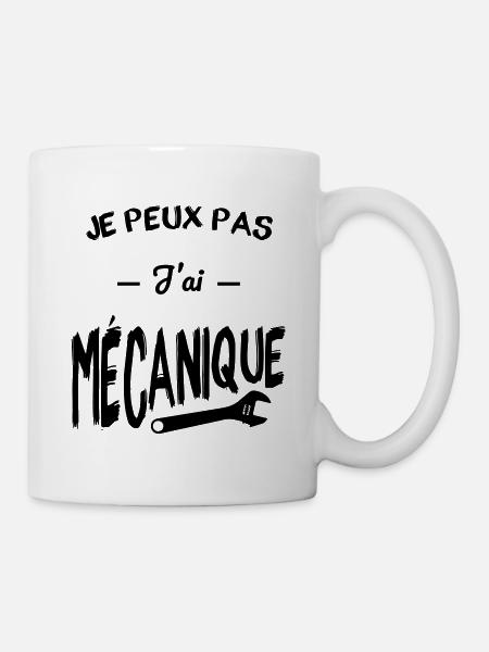 Je peux pas j'ai mécanique - Mug blanc - blanc