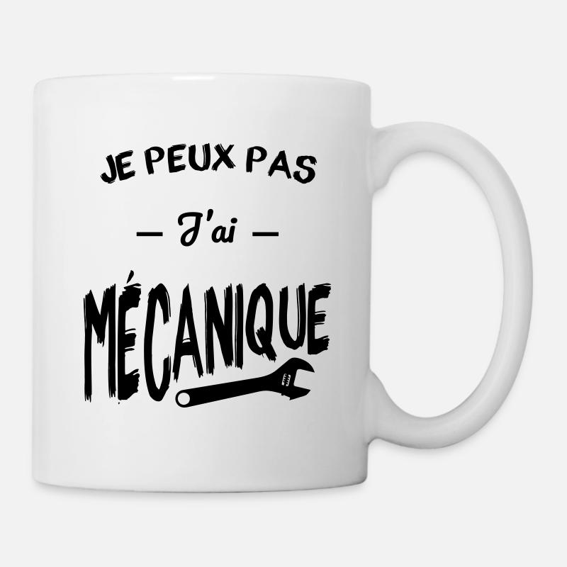 Je peux pas j'ai mécanique - Mug blanc - blanc