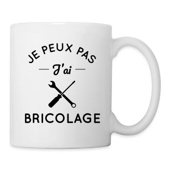 Je peux pas j'ai bricolage - Mug blanc - blanc - Droite