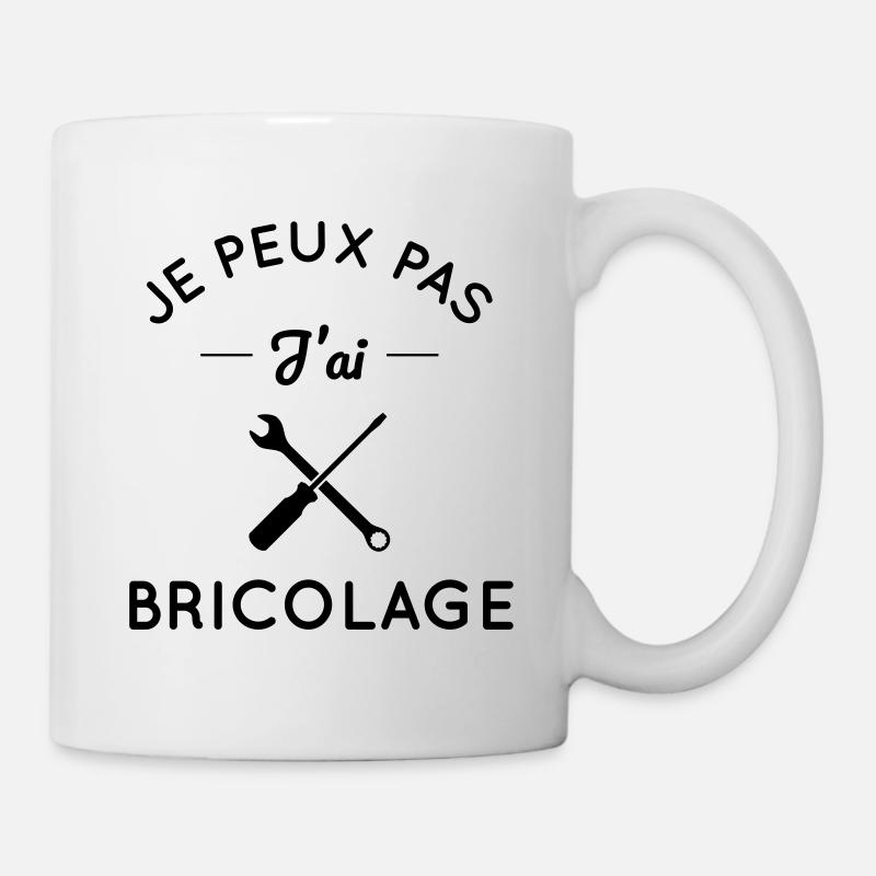 Je peux pas j'ai bricolage - Mug blanc - blanc