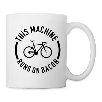 This Machine Runs On Bacon - Tasse - Weiß - Rechts