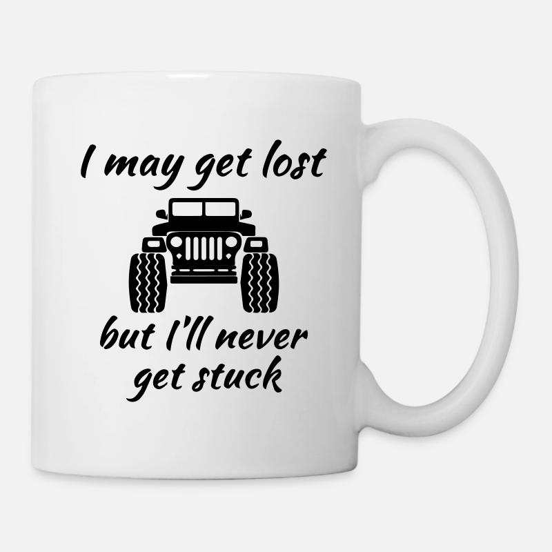 Je peux me perdre, mais je ne serai jamais coincé Jeeps - Mug blanc - blanc