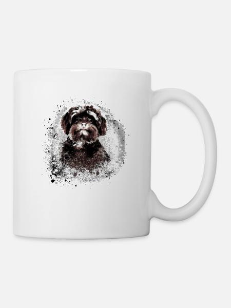 Bolonka Zwetna,malteser, graffiti, hund, maltipoo - Tasse - Weiß
