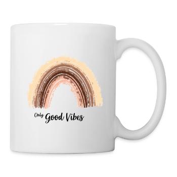 Only Good Vibes. Rainbow Gift Boho T-Shirt - Mug - white - Right