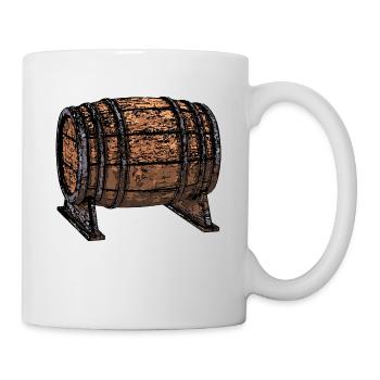 Beer barrel I wine barrel I whiskey barrel I cartoon - Mug - white - Right