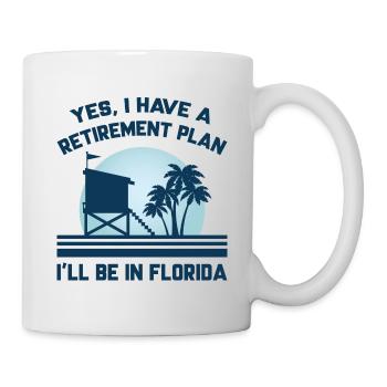 Retraite Floride - Mug blanc - blanc - Droite