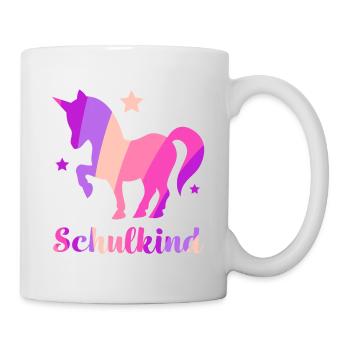 Einhorn Schulkind - Tasse - Weiß - Rechts