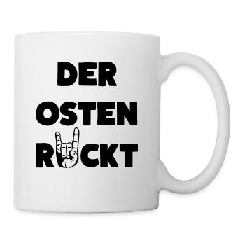 DER OSTEN ROCKT Ossi Motto - Tasse - Weiß - Rechts