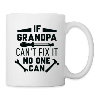 Si grand-père ne peut pas le réparer, personne ne peut le faire - Mug blanc - blanc - Droite