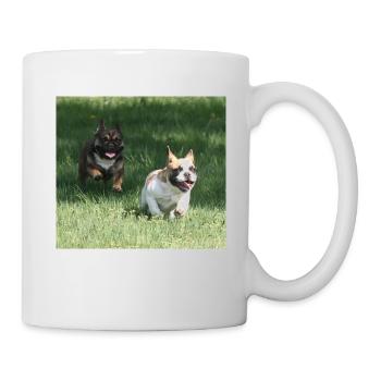 Angel and Wanda our French Bulldogs - Mug - white - Right