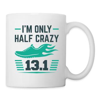 Je ne suis qu’à moitié fou - Mug blanc - blanc - Droite