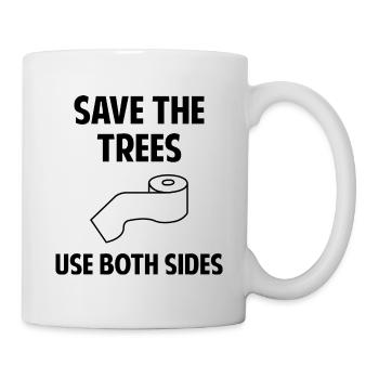 Save The Trees Use Both Sides - Mug - white - Right