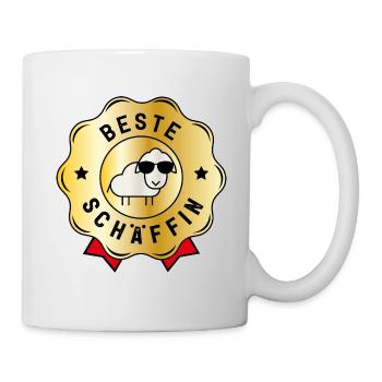 BESTE CHEFIN SCHÄFFIN BOSSIN - Tasse - Weiß - Rechts