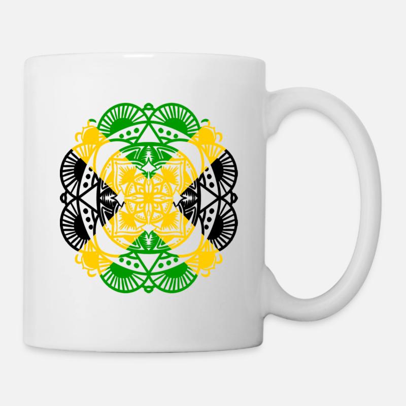Jamaika Mandala - Tasse - Weiß