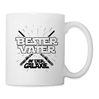 Bester Vater in der Galaxy Vatertag Papa Geschenk - Tasse - Weiß - Rechts