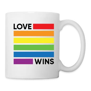L’amour gagne - Mug blanc - blanc - Droite