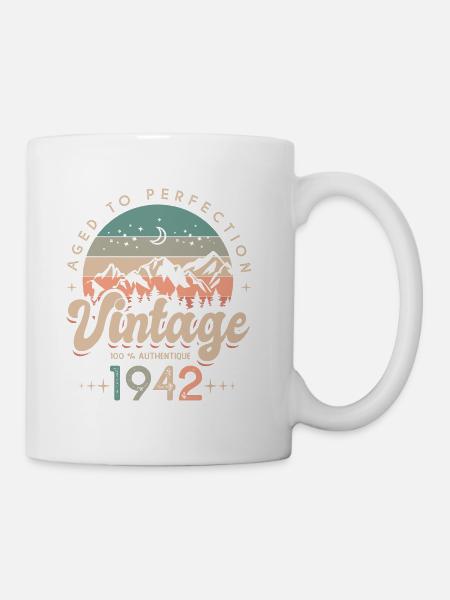 1942 Vintage anniversaire 80 ans - Mug blanc - blanc